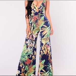 Fashion nova floral jumpsuit